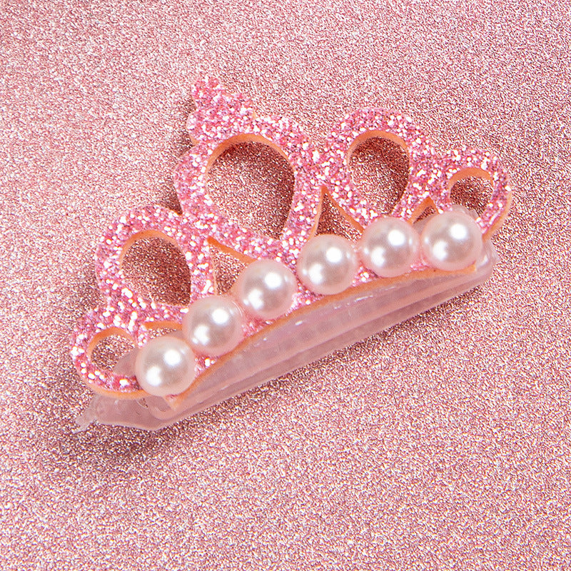 Crown Pearl Hair Clips for Pets by eprolo