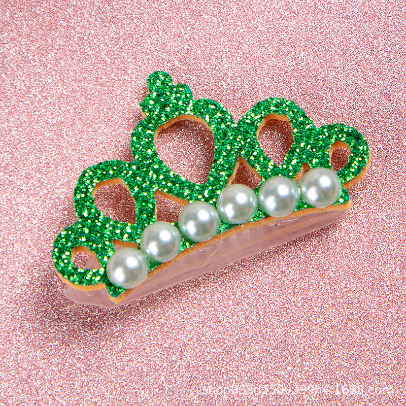 Crown Pearl Hair Clips for Pets by eprolo
