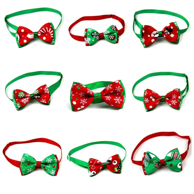 Christmas Bow Tie Collar for Cats & Dogs