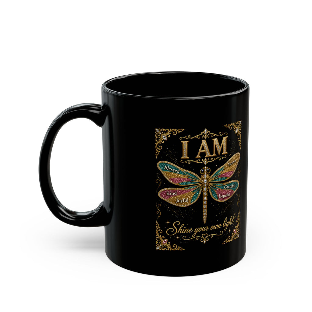 I AM Rhinestone Dragonfly Mug | Spoiled Pet Luxe