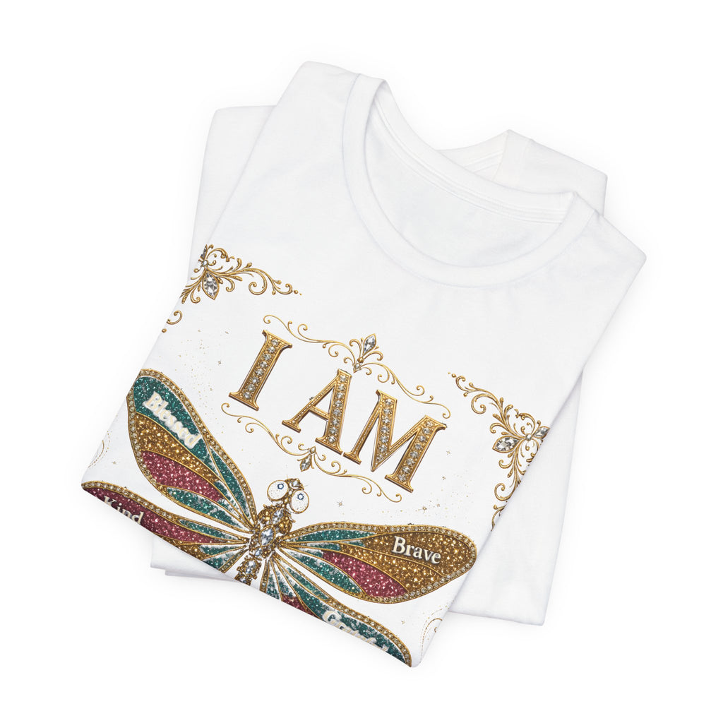 I AM Rhinestone Dragonfly Tee | Spoiled Pet Luxe