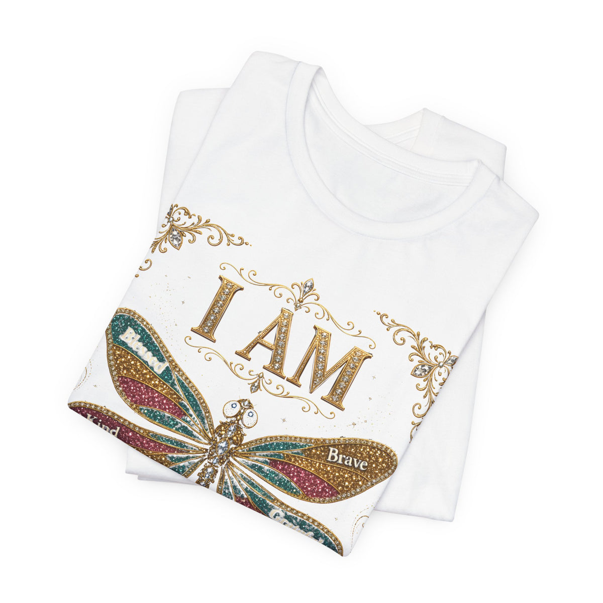 I AM Rhinestone Dragonfly Tee | Spoiled Pet Luxe