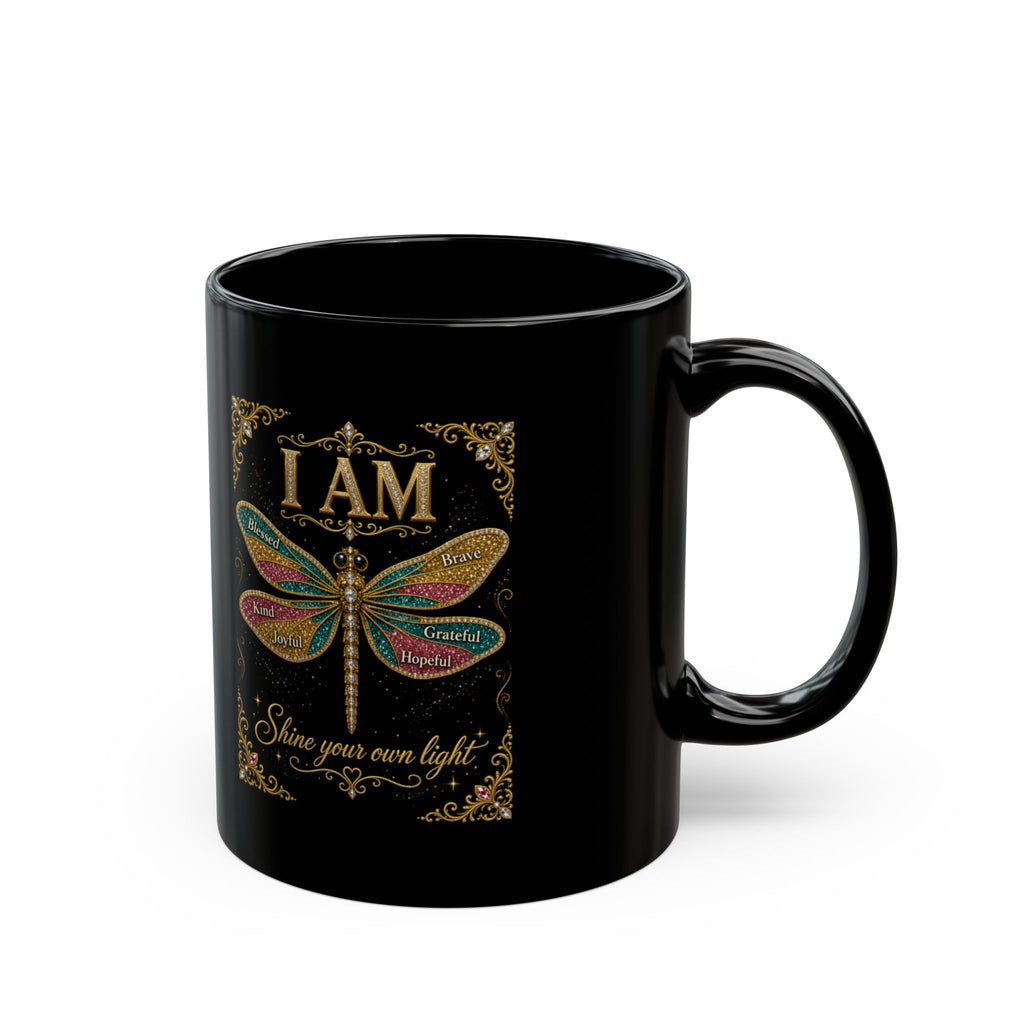 I AM Rhinestone Dragonfly Mug | Spoiled Pet Luxe
