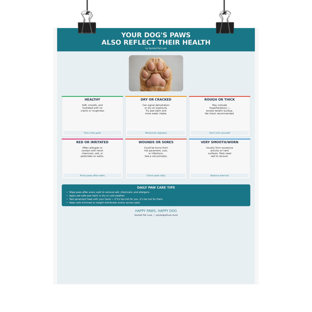 Dog Paw Health Guide Poster