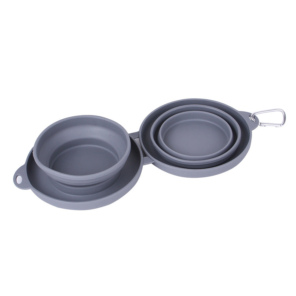Foldable Silicone Double Pet Bowl by eprolo