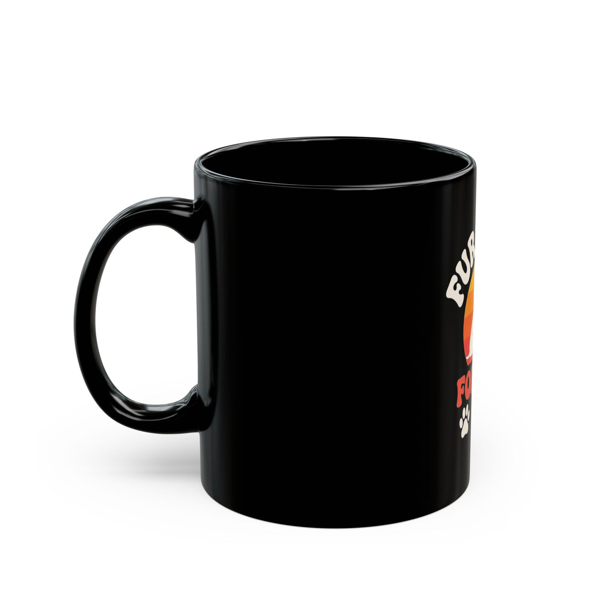Fur Mama for Life Retro Sunset Mug | Spoiled Pet Luxe