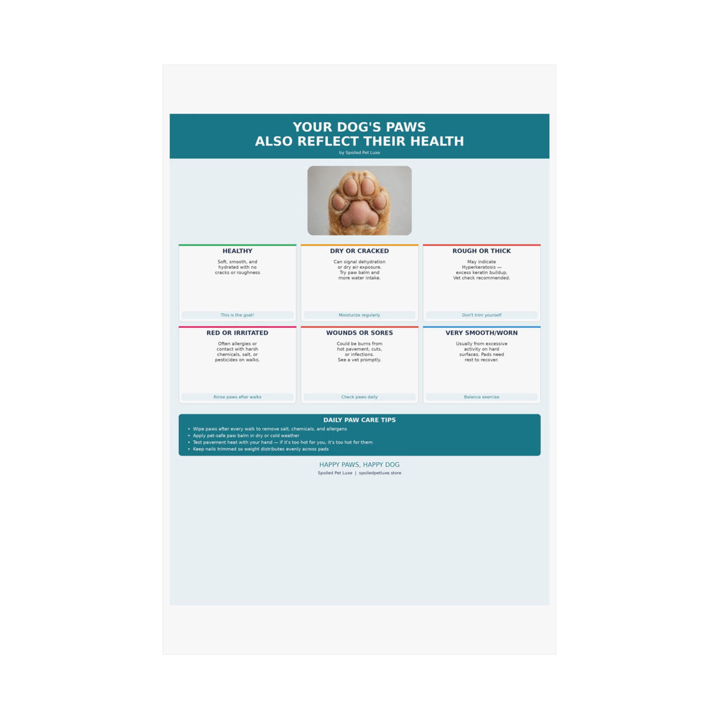 Dog Paw Health Guide Poster