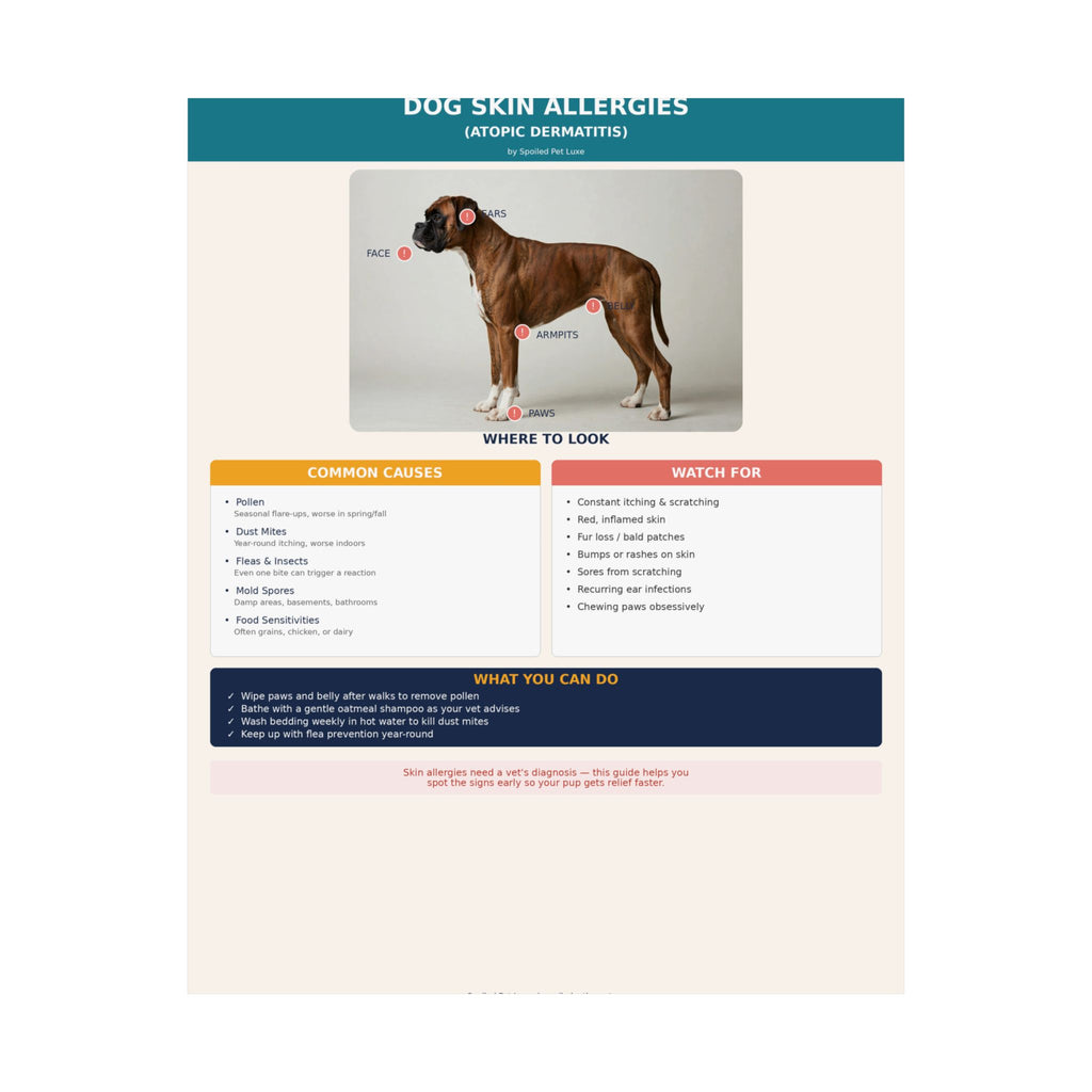 Dog Skin Allergy Guide Poster