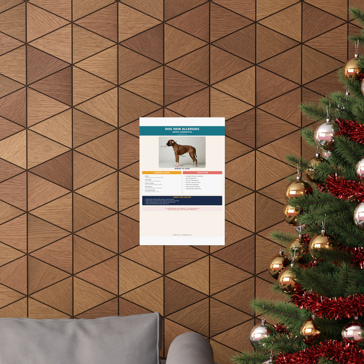Dog Skin Allergy Guide Poster