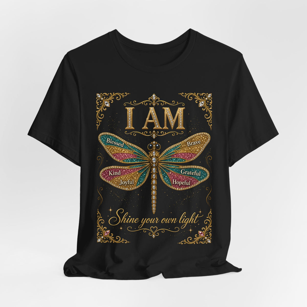 I AM Rhinestone Dragonfly Tee | Spoiled Pet Luxe