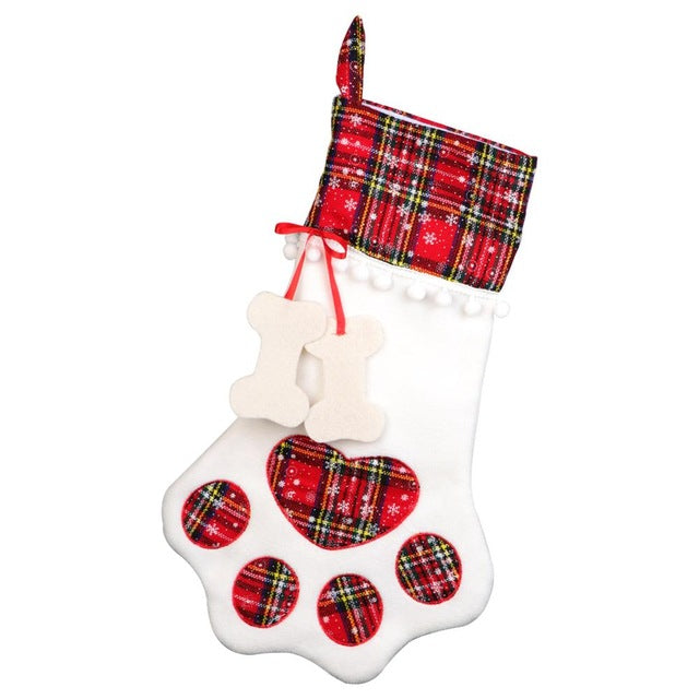 Plaid Pet Christmas Stocking for Dogs & Cats