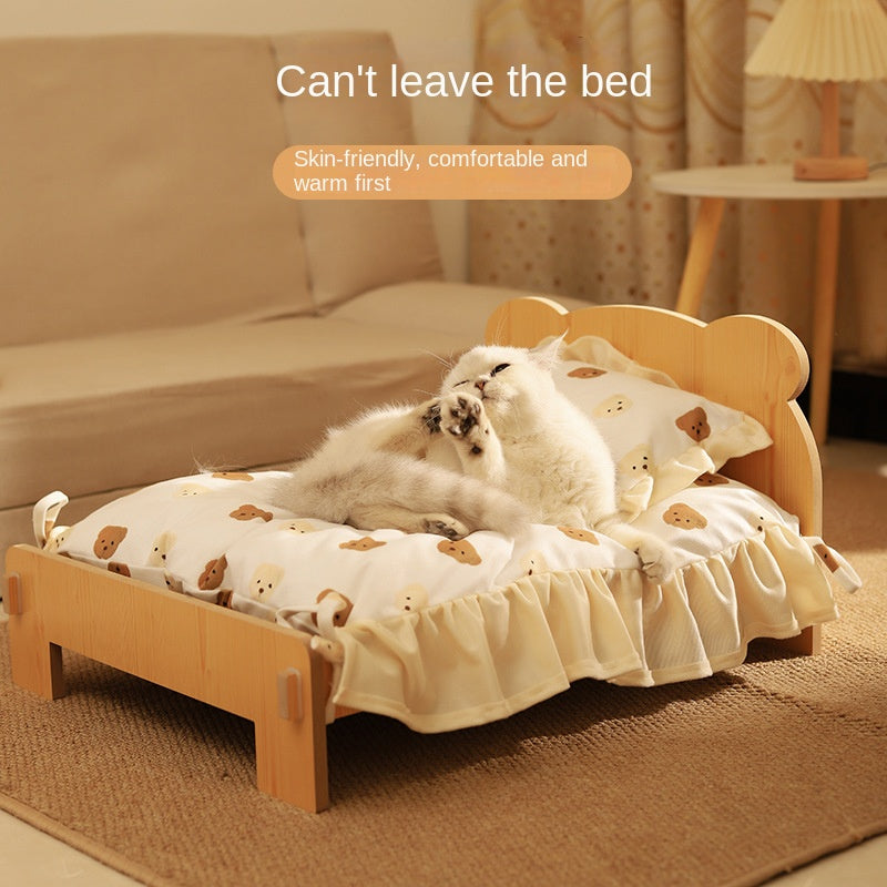 Universal Solid Wood Pet Bed by eprolo
