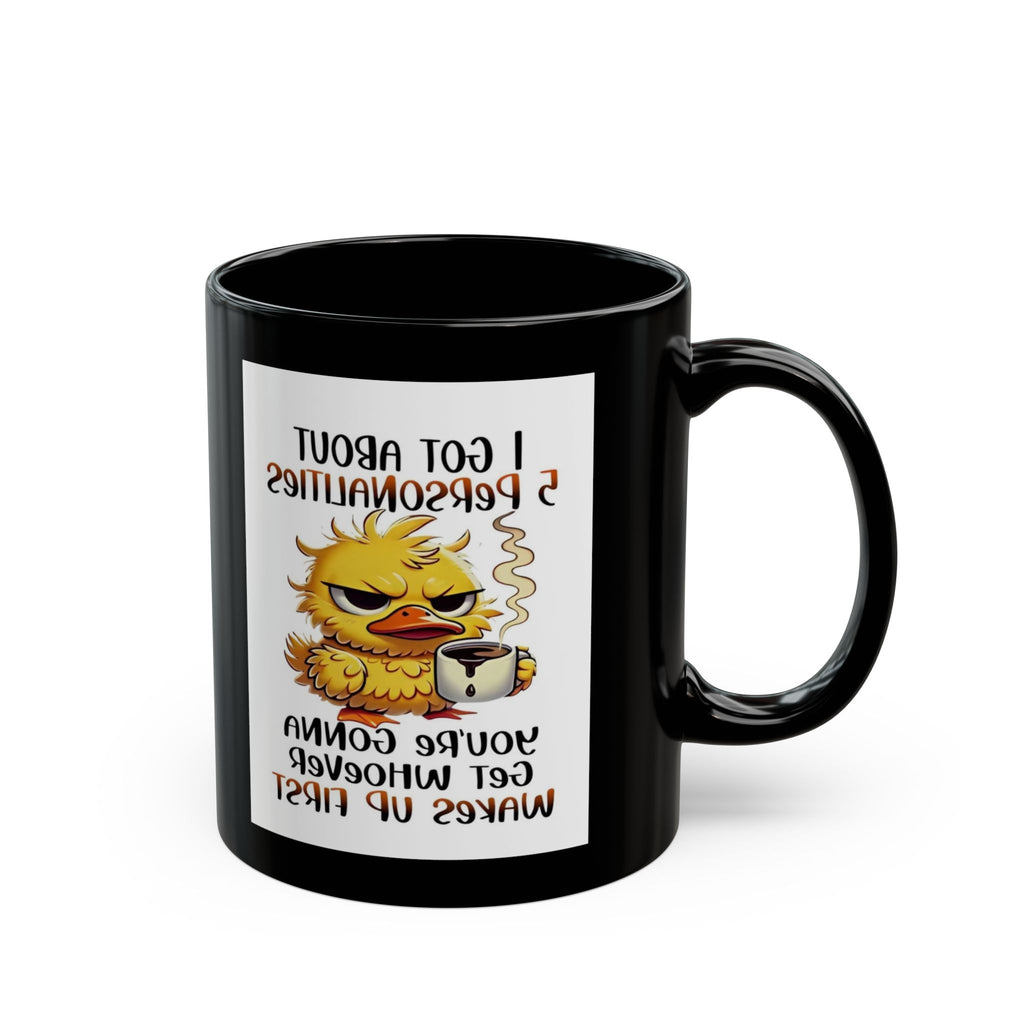 11 oz 5 Personalities Black Coffee Mug
