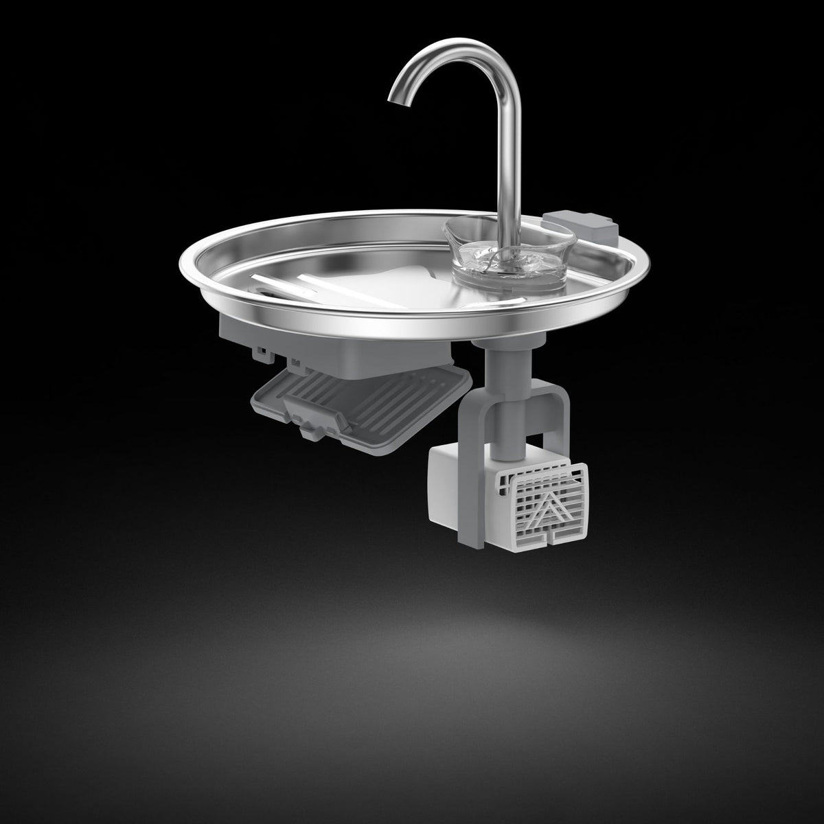 Pet water dispenser, stainless steel automatic circulating fountain with filtration and anti-leakage design
