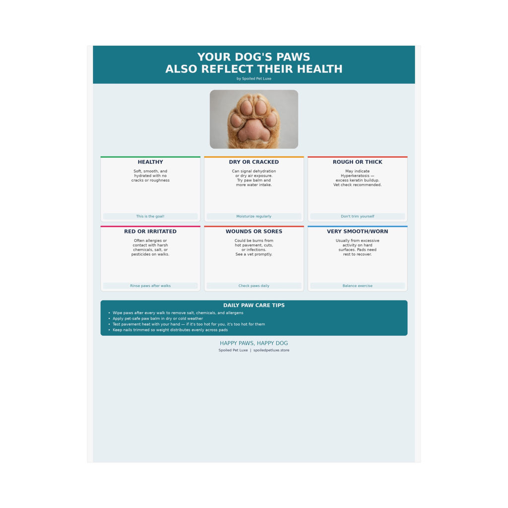 Dog Paw Health Guide Poster