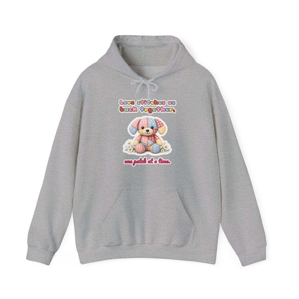 Love Stitches Us Back Together Pullover Hoodie | Spoiled Pet Luxe