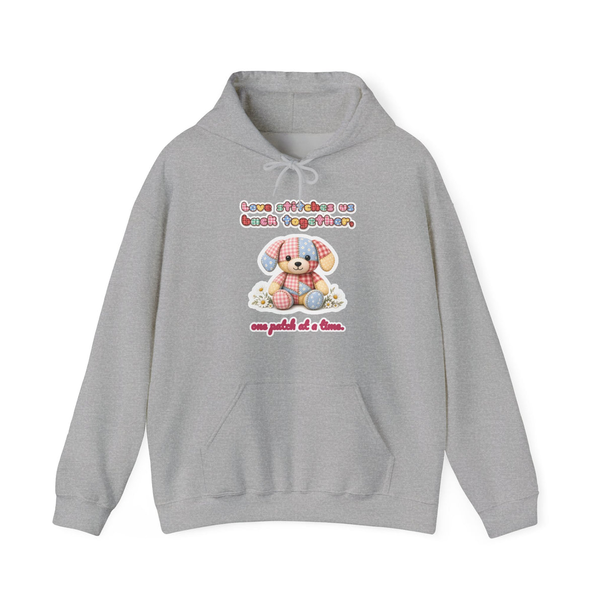 Love Stitches Us Back Together Pullover Hoodie | Spoiled Pet Luxe