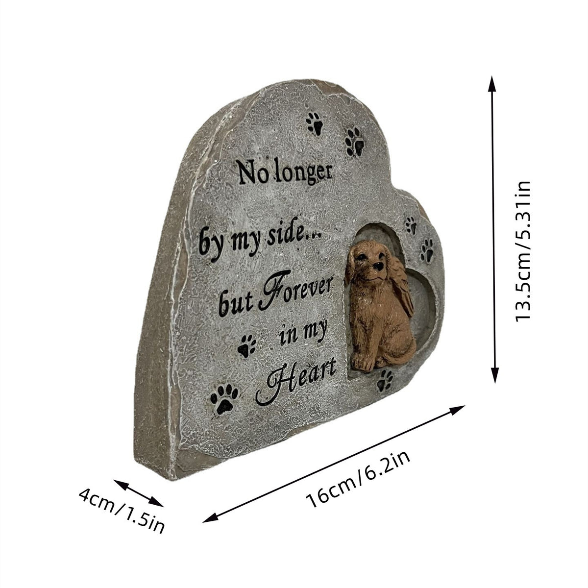 Outdoor Heart Shaped Monument for Dogs by eprolo