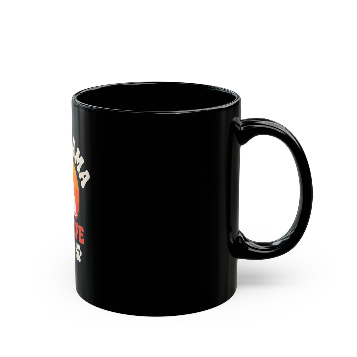 Fur Mama for Life Retro Sunset Mug | Spoiled Pet Luxe