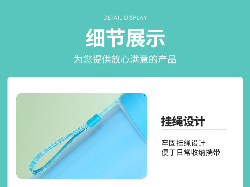 Paw Plunger pet paw cleaner, blue silicone cup with strap, portable for cats and dogs, by eprolo