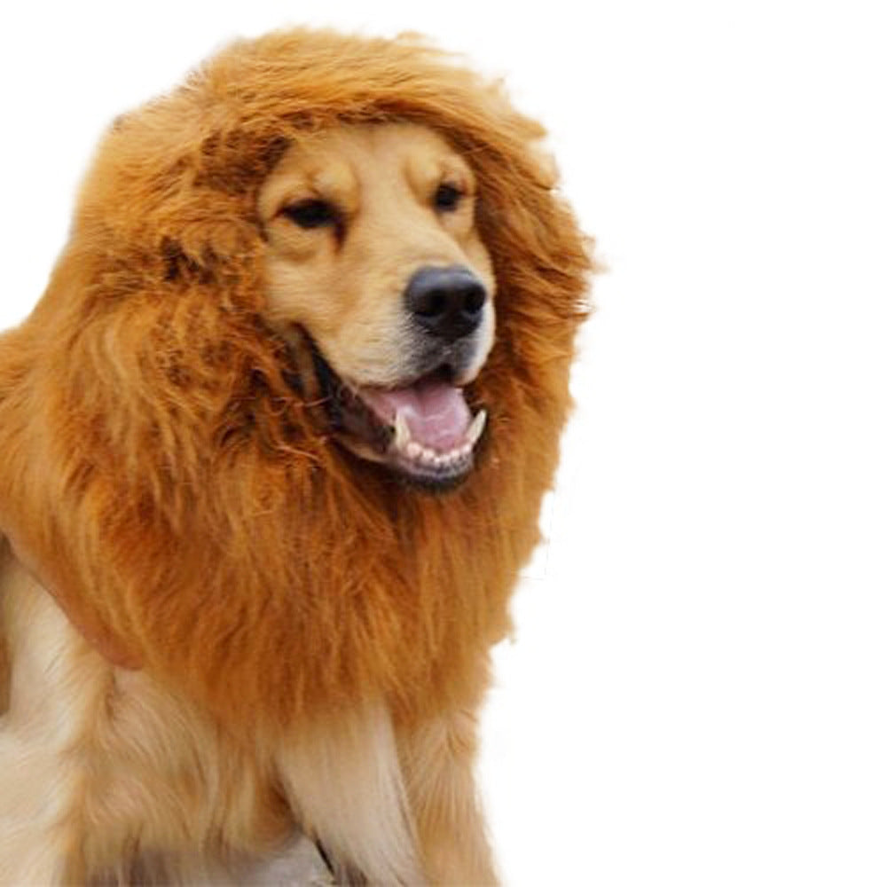 Pet transformation funny dog lion wig hat pet lion headgear