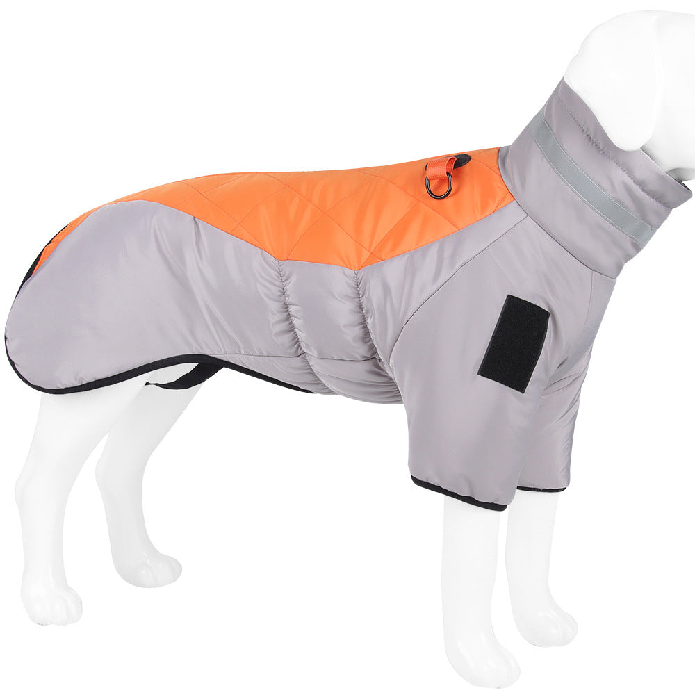Autumn and Winter Cotton Padded Jacket for Large Dogs; Pet Clothes