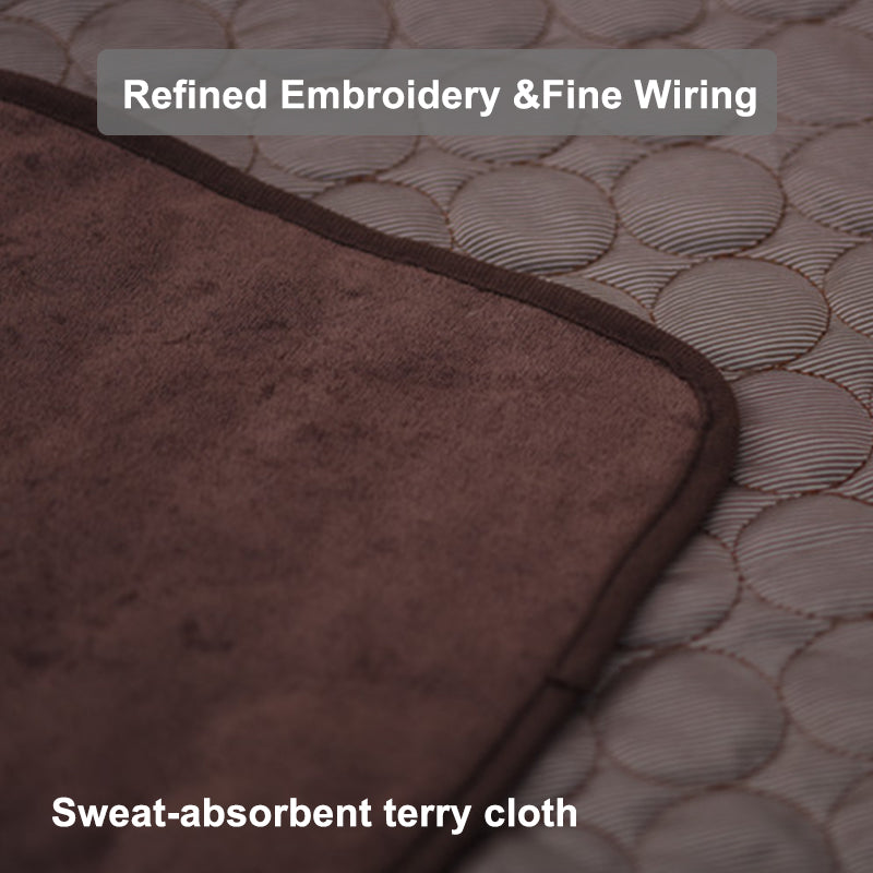 Dog mat cooling pad for pets, brown sweat-absorbent terry cloth, washable eprolo bed mat