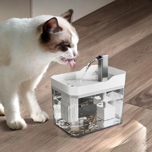 Automatic Cat Water Fountain by Spocket/EPROLO with continuous filtration, clear reservoir and quiet pump.