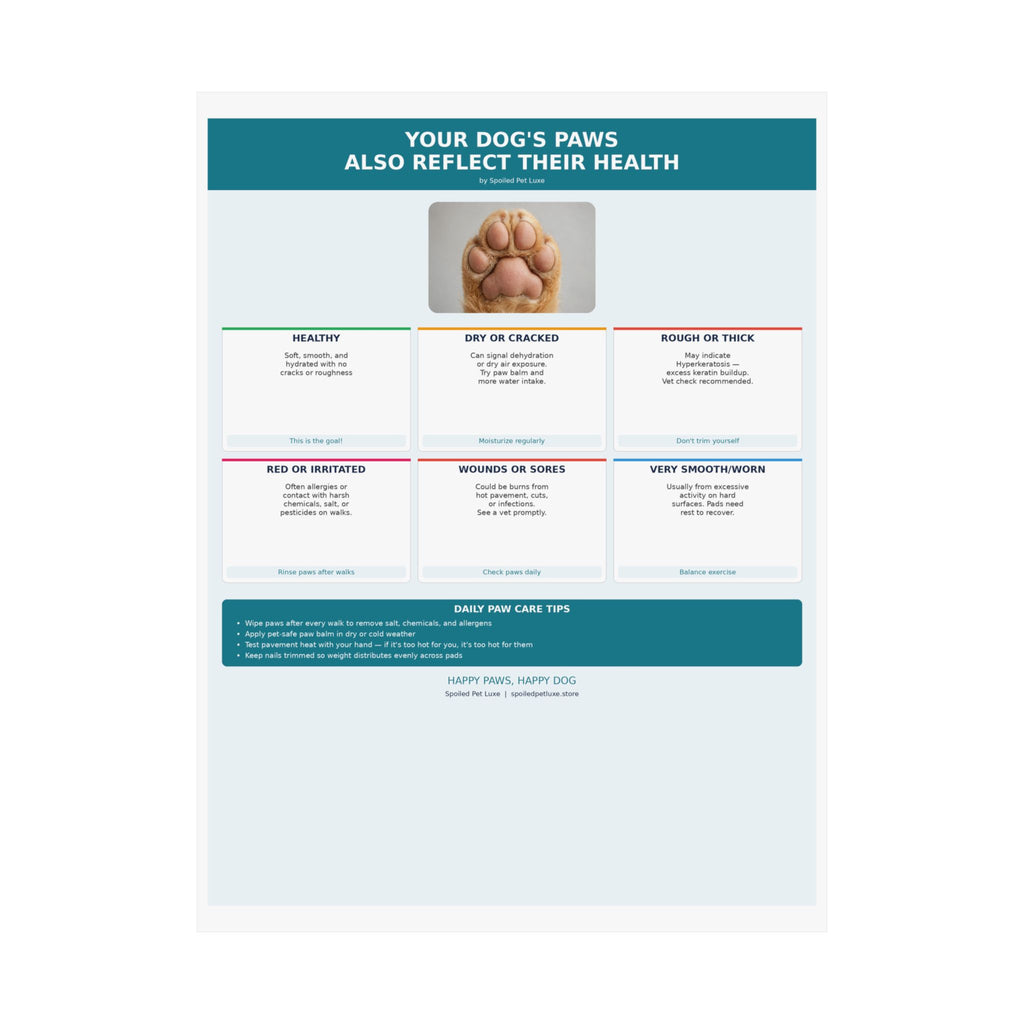 Dog Paw Health Guide Poster