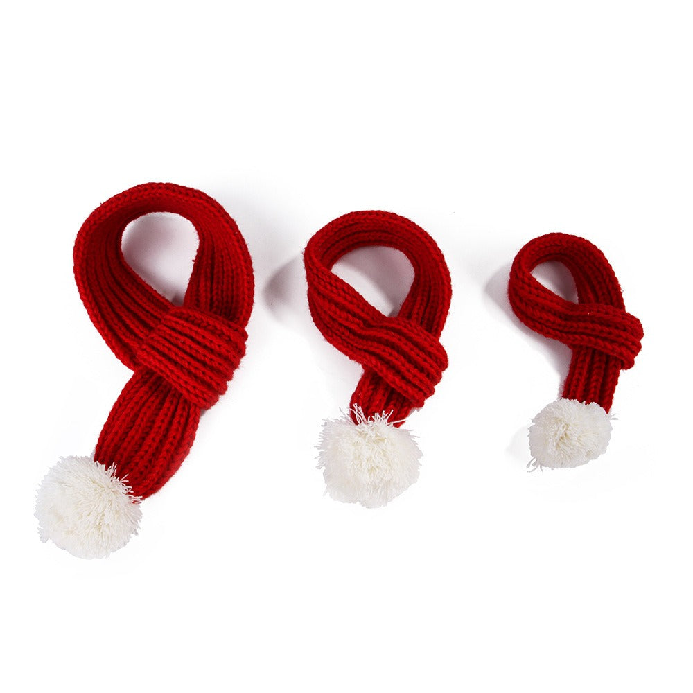 Knitted Christmas Scarf for Small Dogs & Cats