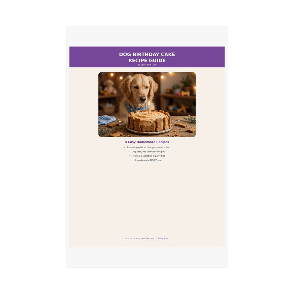 Dog Birthday Cake Recipe Guide Poster