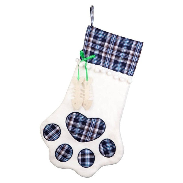 Plaid Pet Christmas Stocking for Dogs & Cats