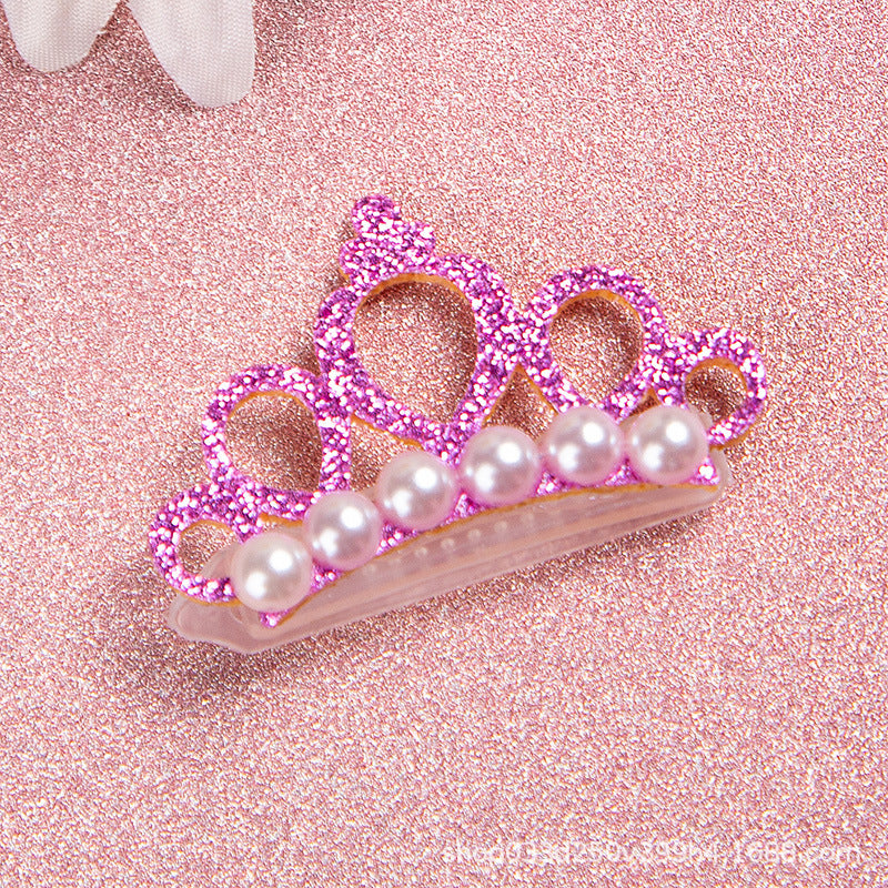 Crown Pearl Hair Clips for Pets by eprolo