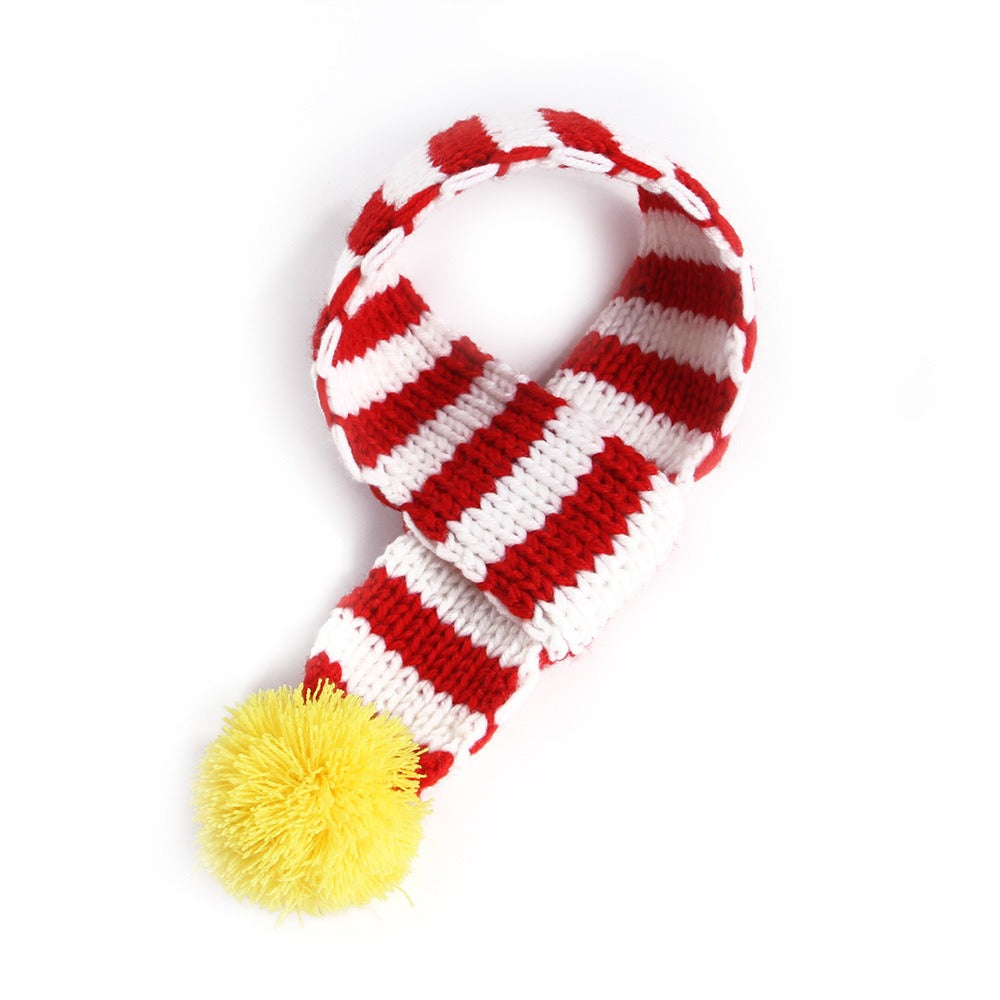 Knitted Christmas Scarf for Small Dogs & Cats