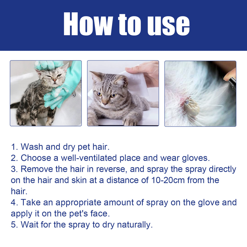 Flea & Tick Anti-Itch Spray for Cats & Dogs by eprolo
