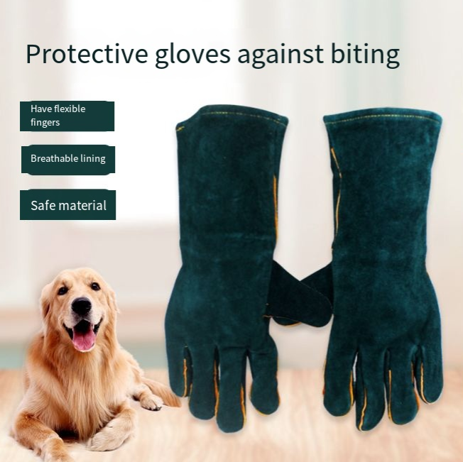 Bite-resistant protective gloves for reptile handling