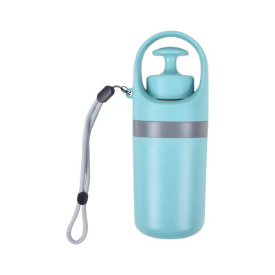 Portable lightweight pooper scooper with built-in poop bag dispenser, light blue by eprolo