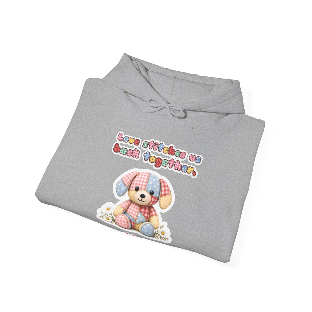 Love Stitches Us Back Together Pullover Hoodie | Spoiled Pet Luxe