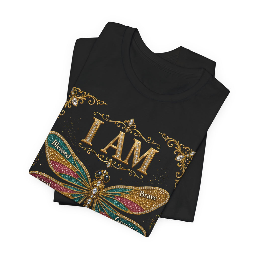 I AM Rhinestone Dragonfly Tee | Spoiled Pet Luxe
