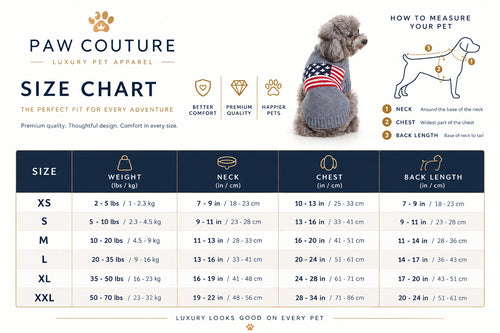 American flag knit sweater for dogs