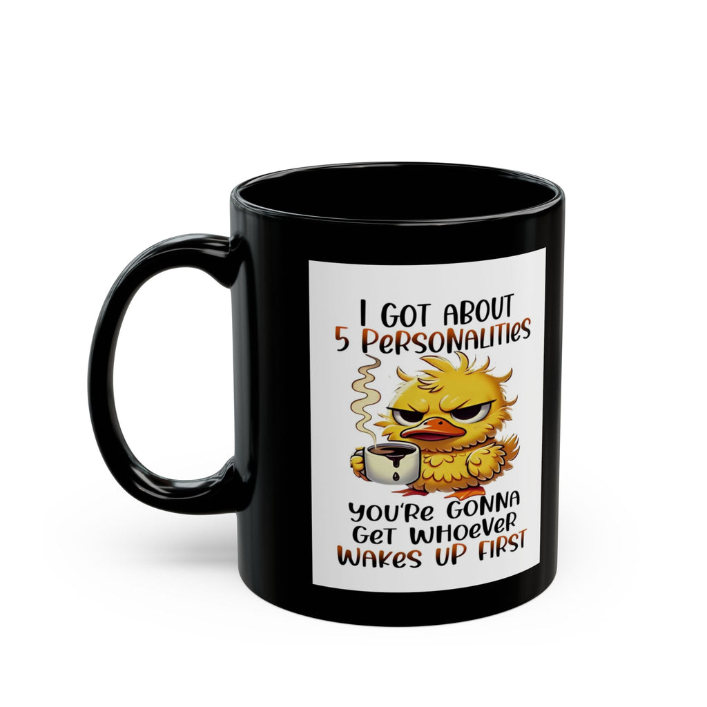11 oz 5 Personalities Black Coffee Mug