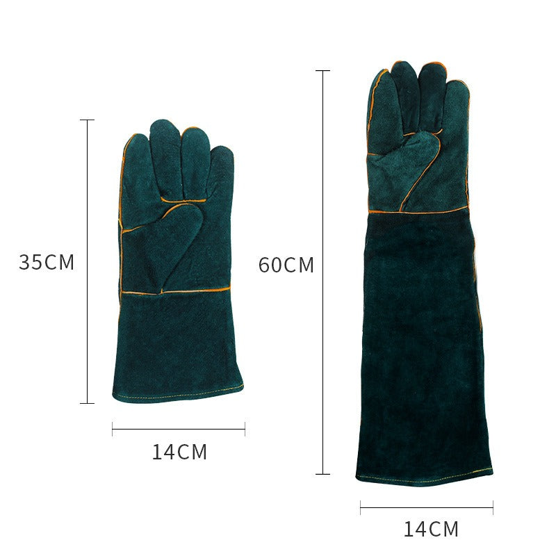 Bite-resistant protective gloves for reptile handling
