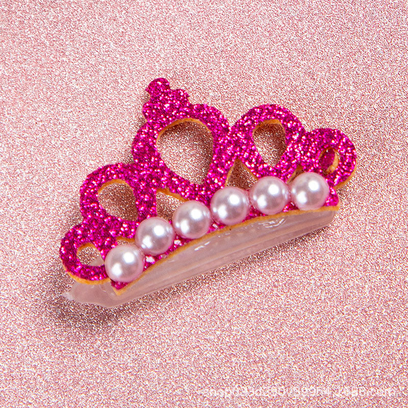 Crown Pearl Hair Clips for Pets by eprolo
