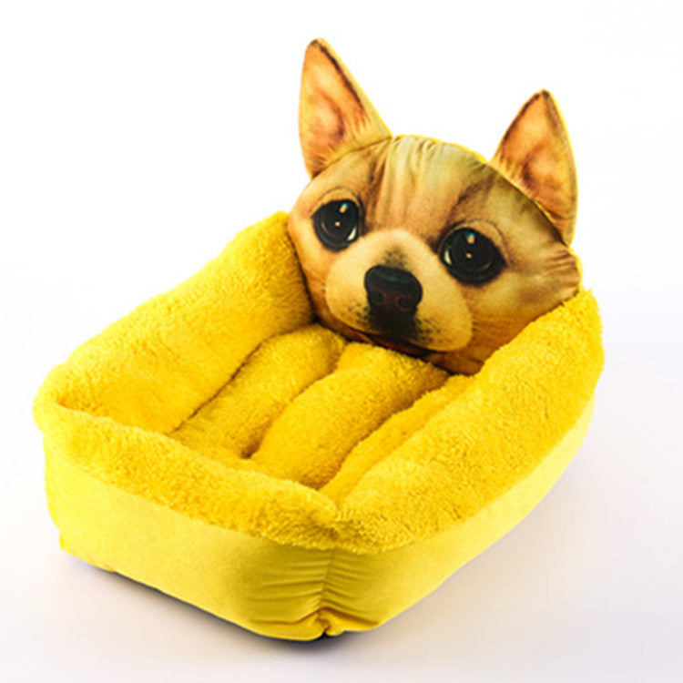 Warm enclosed 3D cartoon pet house for dogs and cats