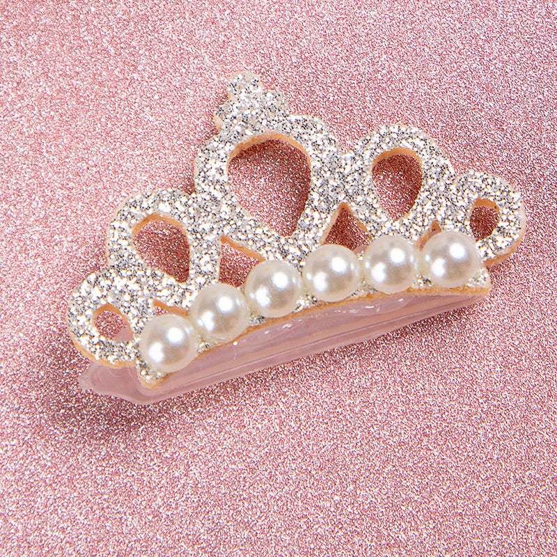 Crown Pearl Hair Clips for Pets by eprolo