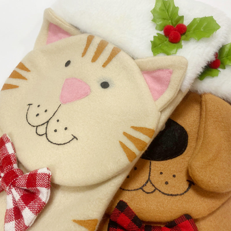 Cartoon Cat Paw Christmas Stocking