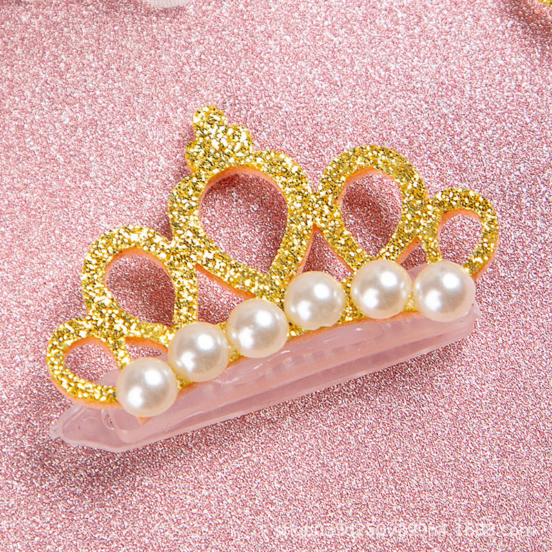 Crown Pearl Hair Clips for Pets by eprolo