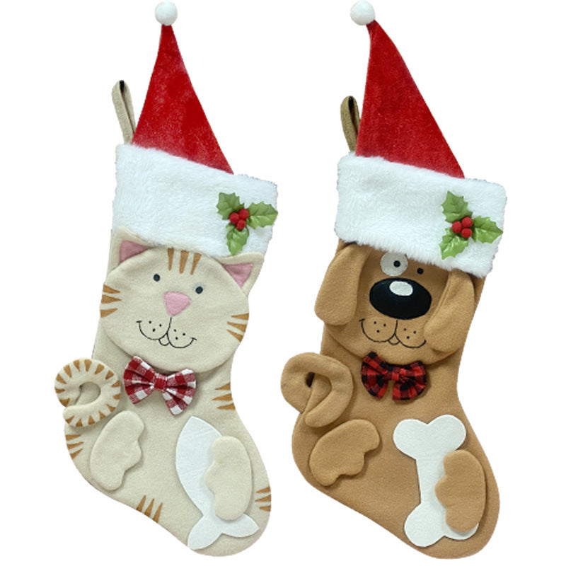 Cartoon Cat Paw Christmas Stocking