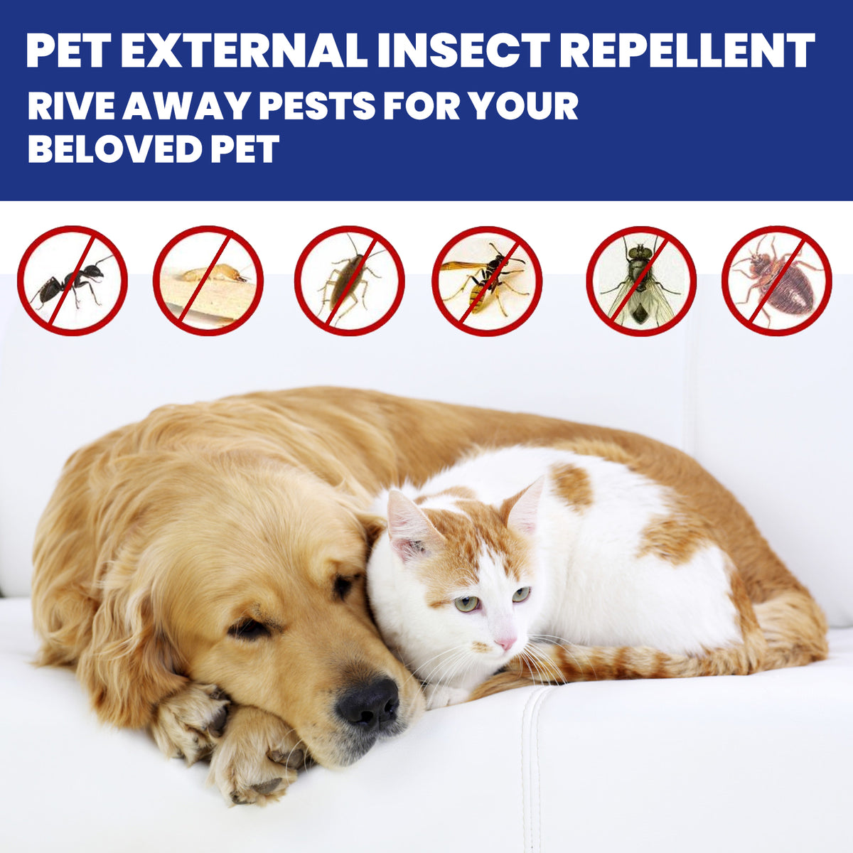 Flea & Tick Anti-Itch Spray for Cats & Dogs by eprolo
