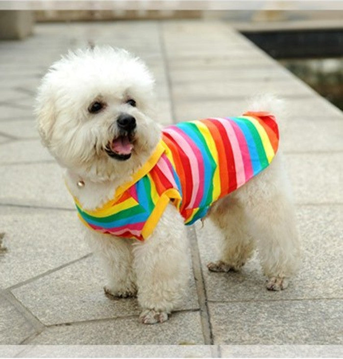 Colorful Cotton Striped Shirt for Pets by eprolo